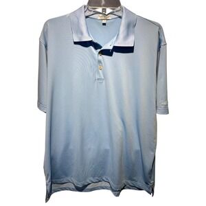 Peter Millar Summer Comfort Polo Shirt XL Blue Performance Golf Stretch